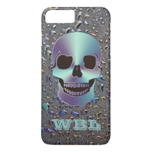 Monogrammed Skull op Oily LOOK iPhone 7 Hoesje