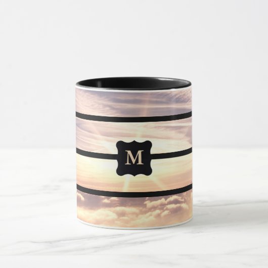 Monogrammed sky scène mok (Midden)