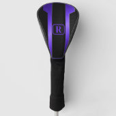 Monogrammed Sleek Paars Metaal Golfheadcover (Voorkant)