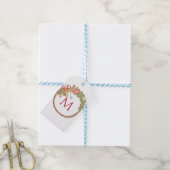 Monogrammed Sleutel & Krans Cadeaulabel (Met Touw)