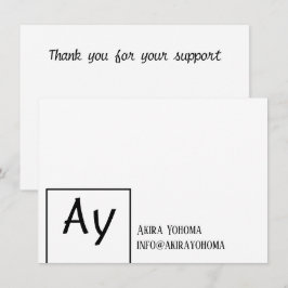 Monogrammed Small Business Info Notitiekaartje