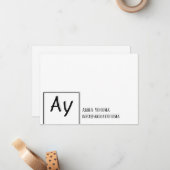 Monogrammed Small Business Info Notitiekaartje (Voorkant / Achterkant in situ)