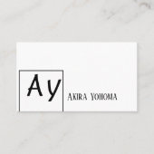 Monogrammed Small Business Info Visitekaartje (Voorkant)