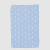Monogrammed Something Blue Bow Coquette Classic Golfhanddoek (Voorkant)