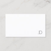 Monogrammed Sophisticated Modern Sleek Plain Visitekaartje (Voorkant)