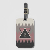 Monogrammed Southwestern Bagagelabel (Voorkant (verticaal))