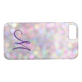 Monogrammed Sparkle iPhone 7 Hoesje (Achterkant (Horizontaal))