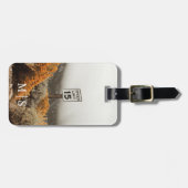 Monogrammed Speed Limit 15 Sign Golden Sagebrush Bagagelabel (Voorkant horizontaal)