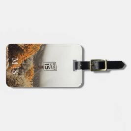 Monogrammed Speed Limit 15 Sign Golden Sagebrush Bagagelabel