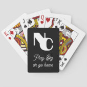 Monogrammed Speel groot of ga naar huis modern Pokerkaarten (Achterkant)