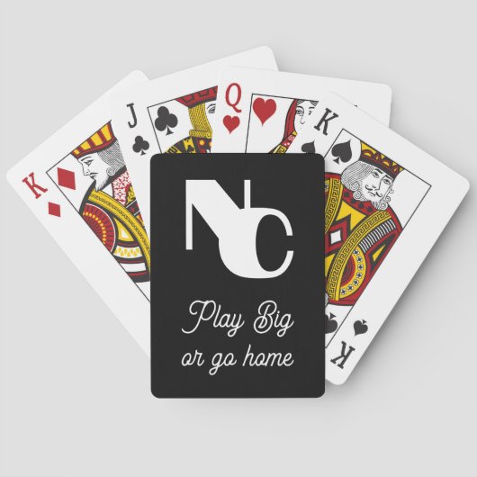 Monogrammed Speel groot of ga naar huis modern Pokerkaarten (Achterkant)
