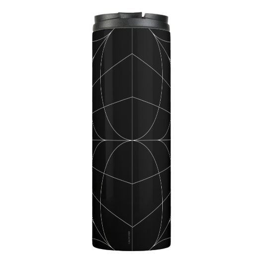 Monogrammed Spiderweb Thermische Tumbler Thermosbeker (Achterkant)