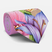 Monogrammed Spring Bouquet Stropdas (Opgerold)