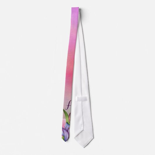 Monogrammed Spring Bouquet Stropdas (Achterkant)