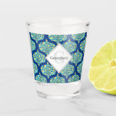 Monogrammed Sterrennacht op Zee Doodle Ogee Shot Glas (Voorkant)