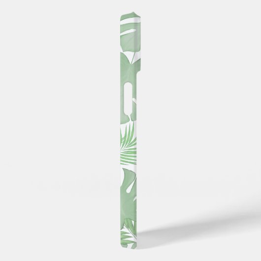 Monogrammed Stijlvol Initiaal Trendy Palm Leaves Case-Mate iPhone Case (Achterkant / Rechts)