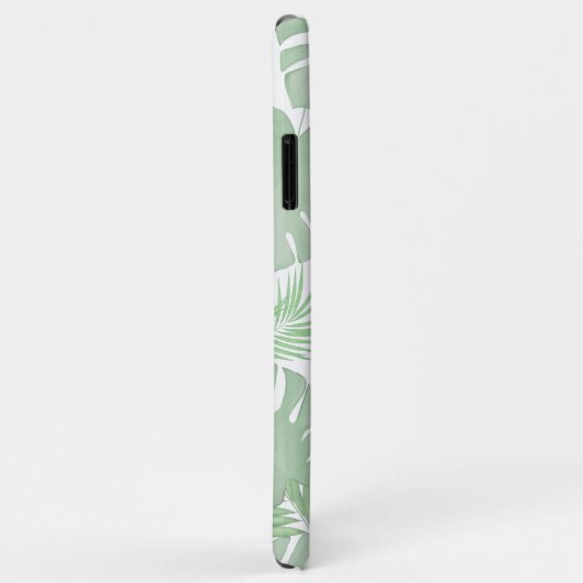 Monogrammed Stijlvol Initiaal Trendy Palm Leaves Case-Mate iPhone Case (Achterkant/rechts)