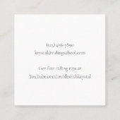 Monogrammed Stirrup Irons Blue Equestrian Square S Vierkante Visitekaartje (Achterkant)