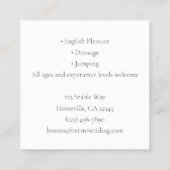 Monogrammed Stirrup Irons Dark Red Equestrian Vierkante Visitekaartje (Achterkant)