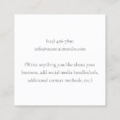 Monogrammed Stirrup Irons Oranje Equestrian Square Vierkante Visitekaartje (Achterkant)