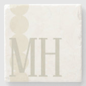 Monogrammed Stone Onderzetter Sjabloon (Voorkant)