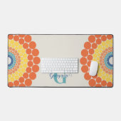 Monogrammed Stralende Egeïsche Zomerstip Mandala Bureaumat (Keyboard & Muis)
