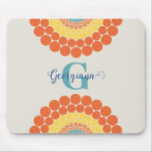 Monogrammed Stralende Egeïsche Zomerstip Mandala Muismat (Voorkant)