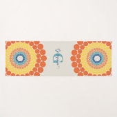 Monogrammed Stralende Egeïsche Zomerstip Mandala Yogamat (Voorkant (horizontaal))