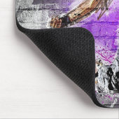 Monogrammed Street art springen meisje verjaardag  Muismat (Hoek)