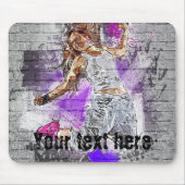 Monogrammed Street art springen meisje verjaardag  Muismat (Voorkant)