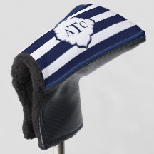 Monogrammed strepen in koningsblauw en wit kleuren