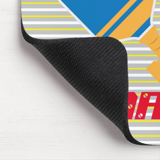 Monogrammed strepen Pickleball speler Blauw groen Muismat (Hoek)