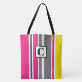 Monogrammed Striped Canvas tas (Voorkant)
