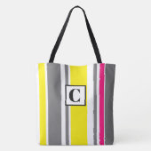 Monogrammed Striped Canvas tas (Achterkant)