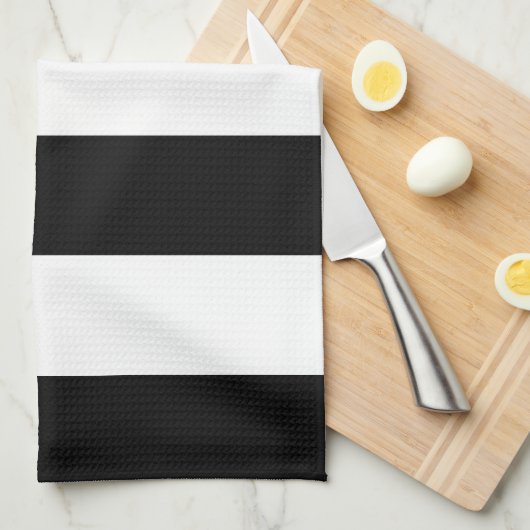 Monogrammed Striped Kitchen Towel Theedoek (Quarter Fold)