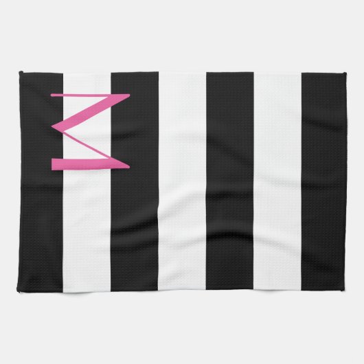 Monogrammed Striped Kitchen Towel Theedoek (Horizontaal)