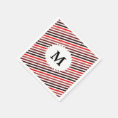 Monogrammed Striped Paper Napkins Servetten (Hoek)