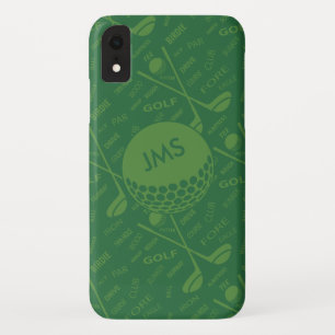 Monogrammed Subtle Golfer Pattern Case-Mate iPhone Case