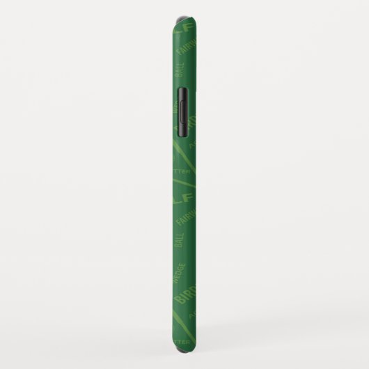 Monogrammed Subtle Golfer Pattern Case-Mate iPhone Case (Achterkant/rechts)