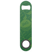 Monogrammed Subtle Golfer Pattern Speed Flessenopener (Voorkant)