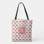 Monogrammed Summer Bags Watermelonpatroon Tote Bag (Achterkant)