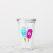 Monogrammed Summer Iced Lollies Popsicles Acryl Drinkbeker (Voorkant)