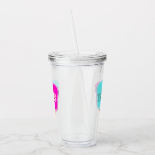 Monogrammed Summer Iced Lollies Popsicles Acryl Drinkbeker (Links)