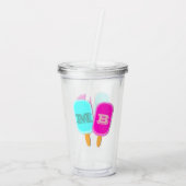 Monogrammed Summer Iced Lollies Popsicles Acryl Drinkbeker (Achterkant)