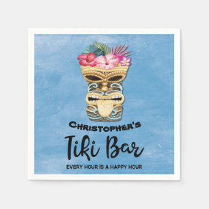 Monogrammed Summer Tiki Bar Party Servet
