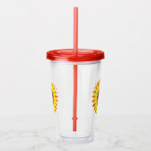 Monogrammed Sunflower Acryl Drinkbeker (Rechts)