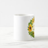Monogrammed Sunflower Pattern Decorative Koffiemok (Center)