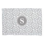 Monogrammed Sunflower Pattern Kussensloop (Voorkant)