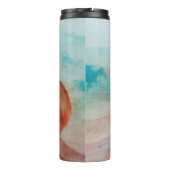 Monogrammed Sunny Clouds and Desert Landscape Thermosbeker (Achterkant)