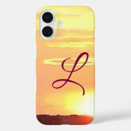Monogrammed Sunset iPhone / iPad hoesje